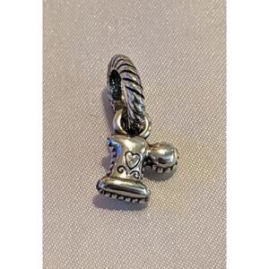 Authentic Brighton ABC Lowercase Letter R Alphabet Charm Silver Plated EUC